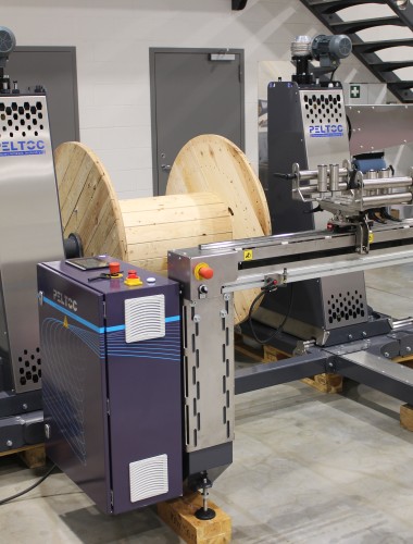Cable, pipe, rope winder to drums